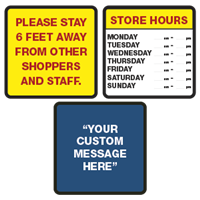 Store Front Safety Signs