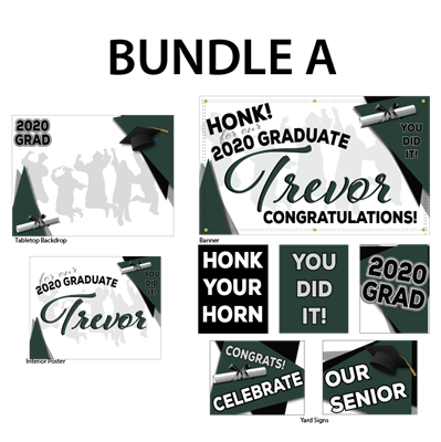 Custom Banner & Poster, 5 Standard Yard Signs PLUS Backdrop