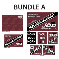 Custom Banner & Poster, 5 Standard Yard Signs PLUS Backdrop