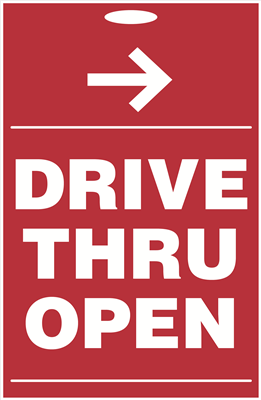 A-Frame Sign - Drive Thru Open