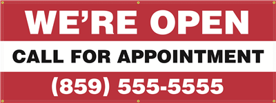 Exterior Banner (8'x3') - Call For Appointment