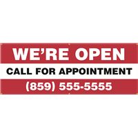Exterior Banner (8'x3') - Call For Appointment Exterior Banner (8'x3') - Call For Appointment