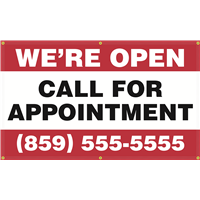 Exterior Banner (5'x3') - Call For Appointment Exterior Banner (5'x3') - Call For Appointment