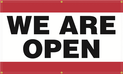 Exterior Banner (5'x3') - We Are Open