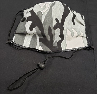 Camo Face Mask - Black/White/Grey