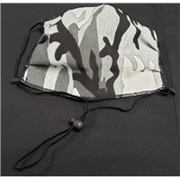 Camo Face Mask - Black/White/Grey