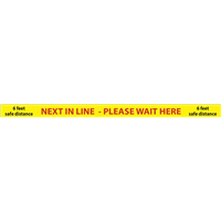 DISTANCE MARKER - FLOOR GRAPHIC - NEXT IN LINE PLEASE WAIT HERE - 48x3 DISTANCE MARKER - FLOOR GRAPHIC - NEXT IN LINE PLEASE WAIT HERE - 48x3